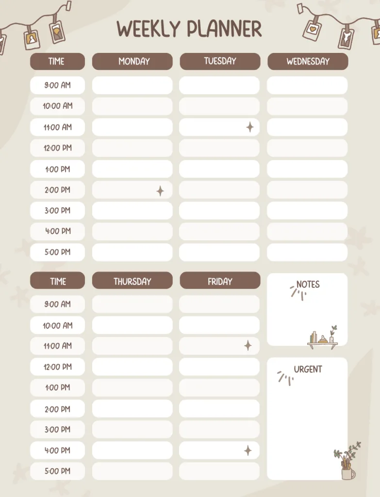 2025 Weekly Planner